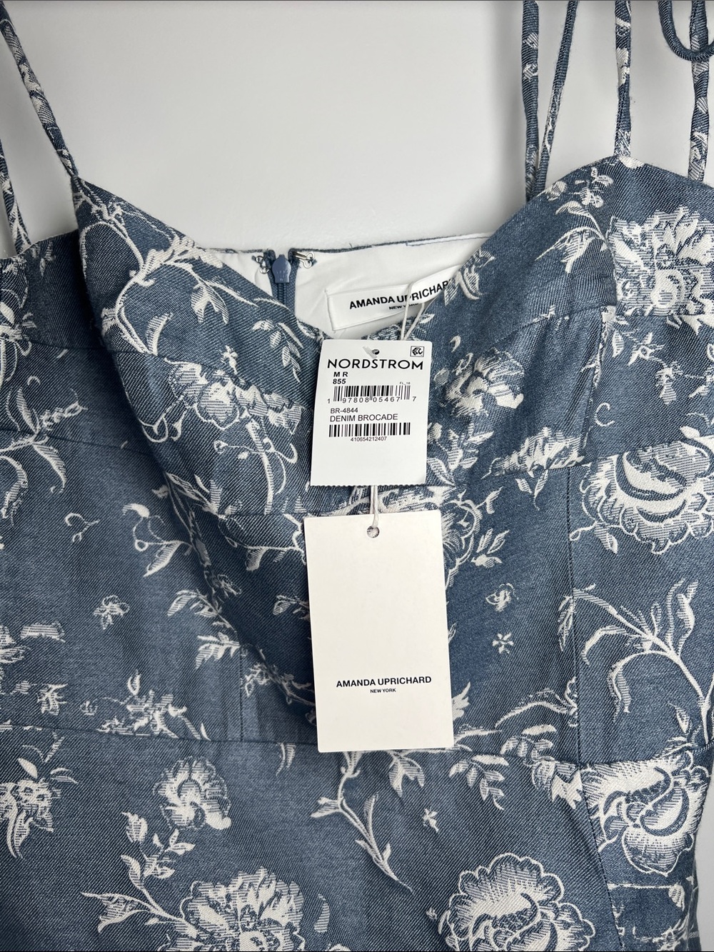 Amanda Uprichard Navy and White Floral Mini Dress - Picture 12 of 13